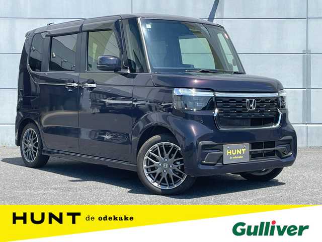 ホンダ Ｎ ＢＯＸ カスタム ターボ 千葉県 2024(令6)年 0.4万km トワイライトミストブラックパール ホンダセンシング/　衝突軽減ブレーキ/レーンキープアシスト/　レーダークルーズコントロール/オートハイビーム/　クリアランスソナー/純正9インチメモリナビ/　フルセグ/BT/カープレイ/バックカメラ/ステアリングスイッチ/パドルシフト/両側パワースライドドア/ハーフレザーシート/シートヒーター(D/N席)/電動パーキングブレーキ/ブレーキホールド/スマートキー/プッシュスタート/電動格納/ウィンカーミラー/LEDヘッドライト/オートライト/フロアマット/純正15インチAW