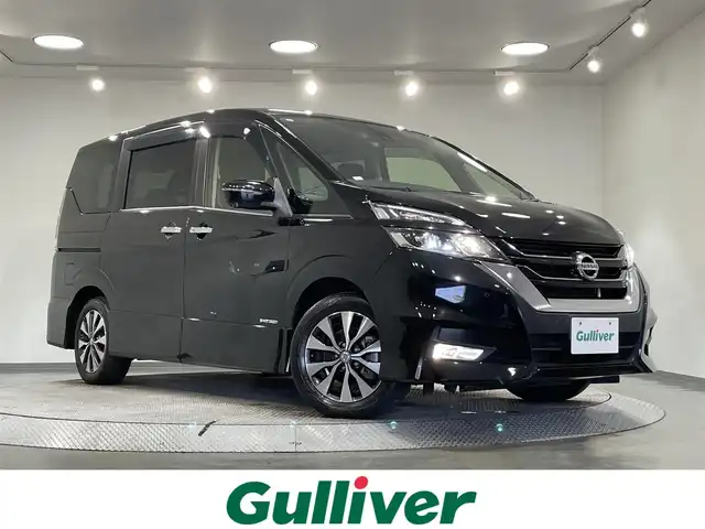 日産 セレナ ハイウェイスターVセレクションⅡ 愛知県 2019(平31)年 4.6万km 黒 純正９インチナビ/両側パワースライドドア/純正フリップダウンモニター/衝突軽減ブレーキ/車線逸脱警報/クリアランスソナー/クルーズコントロール/ドライブレコーダー/ビルトインＥＴＣ/アクセサリーソケット/アイドリングストップ/純正フロアマット/純正16インチアルミホイール