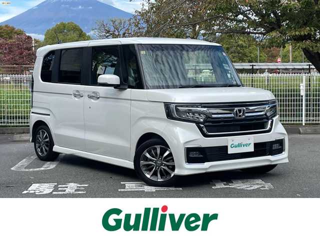 ホンダ Ｎ ＢＯＸ カスタム L 静岡県 2023(令5)年 0.6万km プラチナホワイトパール 1オーナー /ホンダセンシング /ACC/左側パワスラ /ディスプレイオーディオ  /Bカメラ /バックソナー /前席シートヒーター　/オートライト /ブレーキホールド　/ステアリングスイッチ /ウィンカーミラー /純正14インチAW/ウィンカーミラー/スペアキー /保証書/取説