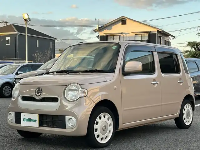 ダイハツ ミラ ココア X スマートセレ SN 静岡県 2015(平27)年 8.5万km ココアベージュマイカメタリック 純正ディスプレイオーディオ/純正フロアマット/純正バイザー/純正オーディオ/オートエアコン/バックカメラ/ETC