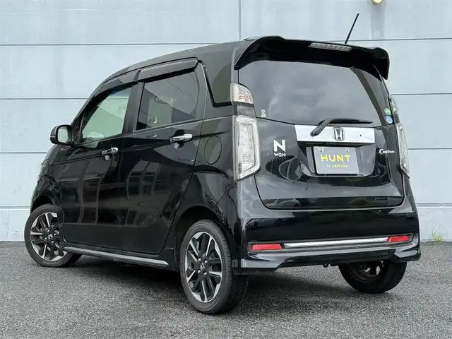 ホンダ Ｎ ＷＧＮ カスタム G ターボパッケージ 千葉県 2018(平30)年 2.5万km クリスタルブラックパール 社外メモリナビ/　ワンセグ/BT/DVD/CD/バックカメラ/ステアリングスイッチ/パドルシフト/ETC/HIDヘッドライト/オートライト/フォグライト/スマートキー/プッシュスタート/純正フロアマット/純正15インチAW