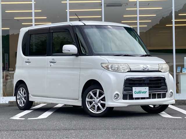 ダイハツ タント カスタム X 愛媛県 2012(平24)年 7.5万km パールホワイトⅢ 1オーナー /純正ナビ(NSZN-W62) /・CD DVD フルセグTV Bluetooth SD /バックカメラ /片側パワースライドドア /ETC /HIDヘッドライト /アイドリングストップ /電動格納ミラー/・ウィンカーミラー  /バイザー /マット/取扱説明書/保証書