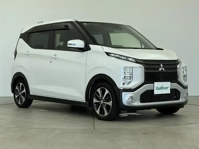 三菱 ｅＫクロス G 愛知県 2019(令1)年 6万km シルキーホワイト ナビ　/エマージェンシーブレーキ　/前後ソナー　/シートヒーター　/ＥＴＣ　/ステアリングスイッチ　/オートライト　/スマートキー　/アルミホイール　/フロアマット　/保証書　/取説　/記録簿　/スペアキー