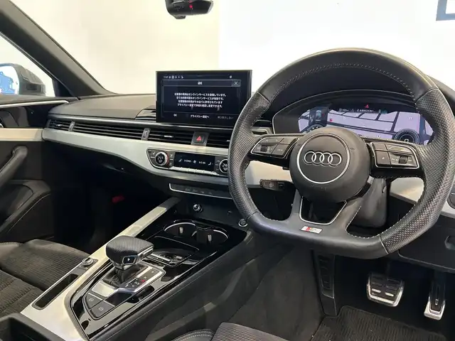 アウディ Ａ４ 35TFSI Sライン 岐阜県 2021(令3)年 1.9万km ミトスブラックメタリック マトリクスＬＥＤヘッドライト/アダプティブクルーズコントロール/アクティブレーンアシスト/プレセンスシティ/サイドアシスト/プレセンスリア/パーキングシステム/MMIナビゲーションシステム/バーチャルコックピットプラス/Bluetooth/AppleCarPlay/Android Auto/全周囲カメラ/ワイヤレスチャージング/リアスポイラー