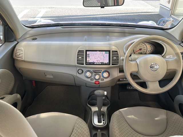 日産 マーチ 12S +navi HDD 大阪府 2007(平19)年 6.8万km サクラ 純正ＨＤＤナビ/純正ＣＤ/スマートキー/ＥＴＣ/Ｗエアバッグ/ＡＢＳ/電動ミラー/革巻きステアリング