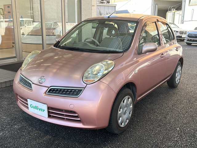 日産 マーチ 12S +navi HDD 大阪府 2007(平19)年 6.8万km サクラ 純正ＨＤＤナビ/純正ＣＤ/スマートキー/ＥＴＣ/Ｗエアバッグ/ＡＢＳ/電動ミラー/革巻きステアリング