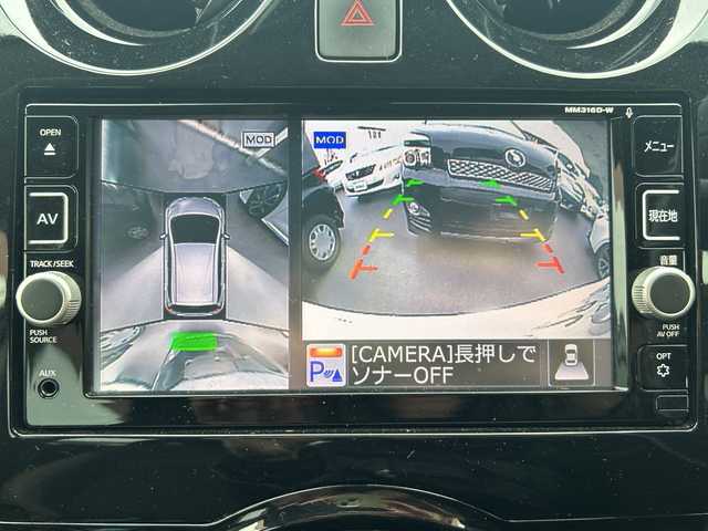 日産 ノート e－パワー メダリスト 長野県 2017(平29)年 6.4万km ブリリアントホワイトパール 純正SDナビ/(MM316D-W)/フルセグTV/全周囲カメラ/BluetoothAudio/ステアリングスイッチ/社外14インチアルミホイール/純正ドライブレコーダー/純正エンジンスターター/レーンキープアシスト/衝突軽減ブレーキ/DVD再生可能/LEDヘッドライト/純正フルエアロ/横滑り防止/ウインカーミラー/スマートキー/オートライト