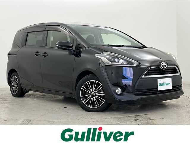 トヨタ シエンタ G 宮城県 2017(平29)年 3.9万km ブラックマイカ 禁煙車/トヨタセーフティセンス/・レーンディバーチャーアラート/・オートマチックハイビーム/・プリクラッシュセーフティーシステム/両側パワースライドドア/社外7インチナビ/（BT.CD.DVD.SD.Ipod.USB.AUX）/バックカメラ/フルセグテレビ/前後ドライブレコーダー/ビルトインETC/革巻きステアリンんぐ/ステアリングスイッチ/プッシュスタート/スマートキー/純正フロアマット/純正ドアバイザー/社外15インチアルミホイール/LEDヘッドライト/フォグランプ/横滑り防止機能/アイドリングストップ