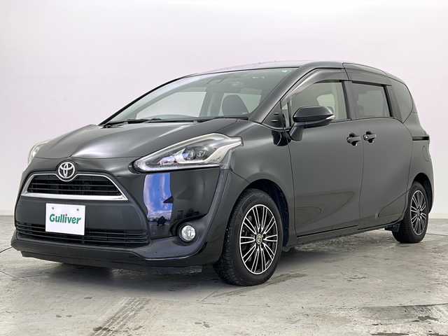 トヨタ シエンタ G 宮城県 2017(平29)年 3.9万km ブラックマイカ 禁煙車/トヨタセーフティセンス/・レーンディバーチャーアラート/・オートマチックハイビーム/・プリクラッシュセーフティーシステム/両側パワースライドドア/社外7インチナビ/（BT.CD.DVD.SD.Ipod.USB.AUX）/バックカメラ/フルセグテレビ/前後ドライブレコーダー/ビルトインETC/革巻きステアリンんぐ/ステアリングスイッチ/プッシュスタート/スマートキー/純正フロアマット/純正ドアバイザー/社外15インチアルミホイール/LEDヘッドライト/フォグランプ/横滑り防止機能/アイドリングストップ