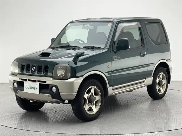 スズキ ジムニー ランドベンチャー 兵庫県 2002(平14)年 10.3万km グローブグリーンパールメタリック 社外CDオーディオ/純正16インチアルミホイール/フォグランプ/ETC/４WD/純正マット/ドアバイザー/トランスファー