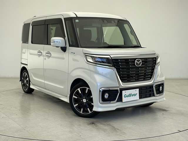 マツダ フレアワゴン カスタムスタイル ハイブリッド XS 千葉県 2021(令3)年 3.2万km ピュアホワイトP 衝突軽減ブレーキ/純正ディーラーOPナビ（CN-RZD865）/フルセグTV/ビルトインETC/前後ドライブレコーダー/レーダークルーズコントロール/レーンキープアシスト/両側パワースライドドア/シートヒーター/アイドリングストップ/コーナーセンサー/ヘッドアップディスプレイ/プッシュスタート/純正フロアマット/純正ドアバイザー/ステアリングスイッチ/横滑り防止機能