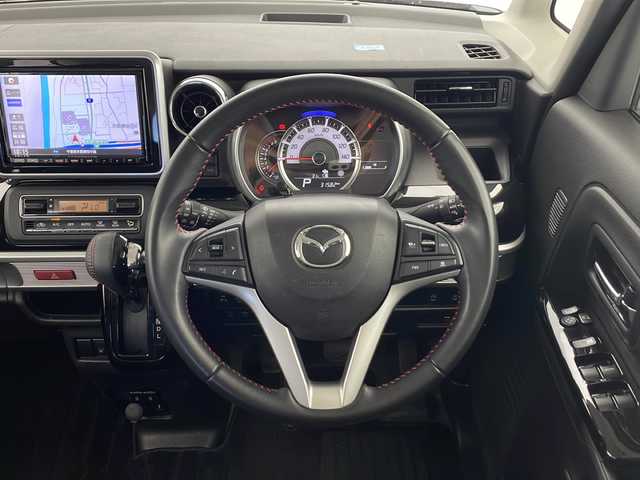 マツダ フレアワゴン カスタムスタイル ハイブリッド XS 千葉県 2021(令3)年 3.2万km ピュアホワイトP 衝突軽減ブレーキ/純正ディーラーOPナビ（CN-RZD865）/フルセグTV/ビルトインETC/前後ドライブレコーダー/レーダークルーズコントロール/レーンキープアシスト/両側パワースライドドア/シートヒーター/アイドリングストップ/コーナーセンサー/ヘッドアップディスプレイ/プッシュスタート/純正フロアマット/純正ドアバイザー/ステアリングスイッチ/横滑り防止機能