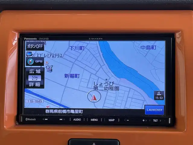 スズキ ハスラー G 群馬県 2018(平30)年 6.6万km パッションオレンジマイカ/スペリアホワイト 衝突被害軽減ブレーキ　社外７インチナビ　シートヒーター　アイドリングストップ　ドライブレコーダー　スマートキー　横滑り防止装置　盗難防止装置　オートエアコン　純正フロアマット　禁煙車