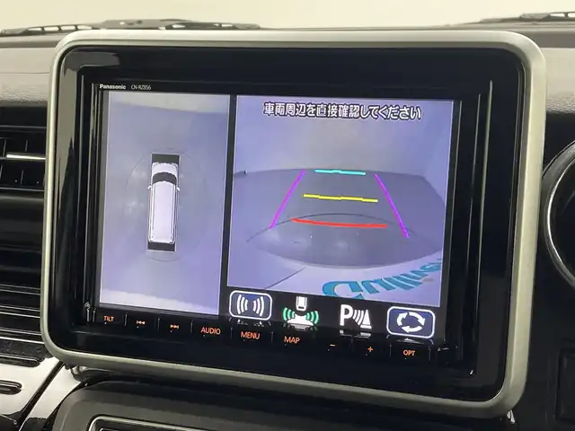 スズキ スペーシア カスタム HYBRID XS ターボ 熊本県 2019(令1)年 4.3万km ピュアホワイトP ワンオーナー/禁煙車　/社外8インチナビCN-RZ856（ＣＤ・ＤＶＤ・フルセグ・ＢＴ・ＳＤ・ＵＳＢ）/全周囲カメラ　/社外前方ドライブレコーダー　/両側パワースライドドア　/後ろのみコーナーセンサー　/運転席シートヒーター　/クルーズコントロール/衝突軽減ブレーキ/横滑り防止/アイドリングストップ/ハーフレザーシート/純正フロアマット/純正１５インチAW/オートライト/LEDヘッドライト/オートマチックハイビーム/フォグライト/スマートキー/プッシュスタート/スペアキー1本/保証書/取扱説明書