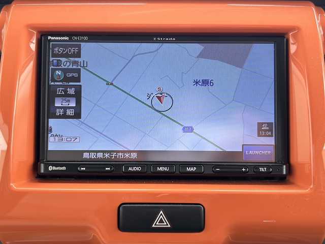 スズキ ハスラー X 鳥取県 2014(平26)年 13.7万km パッションオレンジマイカ/スペリアホワイト スマートキー/プリクラッシュ/社外レザー調シートカバー/社外メモリナビゲーション/ワンセグ・Bluetooth/バックカメラ/シートヒーター/オートエアコン/オートライト/バイキセノン/フォグライト/保証書・取説