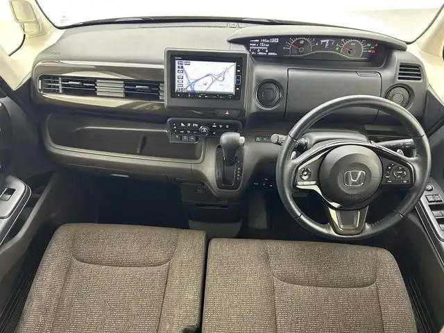 ホンダ Ｎ ＢＯＸ L ターボ 熊本県 2021(令3)年 2.9万km ベージュ 純正ナビVXM-214VFi（ＣＤ・ＤＶＤ・BT・フルセグ・ＵＳＢ）/バックカメラ　/社外前後ドライブレコーダー　/ビルトインＥＴＣ　/両側パワースライドドア　/後ろのみクリアランスソナー　/ホンダセンシング/・衝突軽減ブレーキ/・アダブティブクルーズコントロール/・先行車発進お知らせ機能/・標識認識機能/・路外逸脱制御機能/・レーンキープアシスト/・オートハイビーム/横滑り防止/前席シートヒーター/純正フロアマット/オートライト/LEDヘッドライト/スマートキー/プッシュスタート/スペアキー1本/保証書/取扱説明書