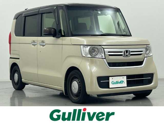ホンダ Ｎ ＢＯＸ L ターボ 熊本県 2021(令3)年 2.9万km ベージュ 純正ナビVXM-214VFi（ＣＤ・ＤＶＤ・BT・フルセグ・ＵＳＢ）/バックカメラ　/社外前後ドライブレコーダー　/ビルトインＥＴＣ　/両側パワースライドドア　/後ろのみクリアランスソナー　/ホンダセンシング/・衝突軽減ブレーキ/・アダブティブクルーズコントロール/・先行車発進お知らせ機能/・標識認識機能/・路外逸脱制御機能/・レーンキープアシスト/・オートハイビーム/横滑り防止/前席シートヒーター/純正フロアマット/オートライト/LEDヘッドライト/スマートキー/プッシュスタート/スペアキー1本/保証書/取扱説明書