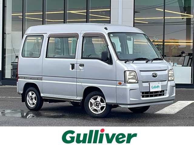 スバル サンバー VB 新潟県 2010(平22)年 5.8万km スターリングシルバー ディーラー純正オーディオ/4ＷＤ/両側スライドドア/純正フロアマット/１４インチスタットレスタイヤ４本積載/スペアキー有/ハロゲンヘッドライト