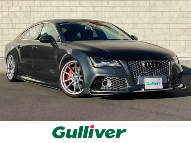 アウディ Ａ７ SB 2．0 TFSI クワトロ 岐阜県 2011(平23)年 7.9万km ガンＭ 社外エアロ　フロント/サイド/リア/前席パワーシート/前席シートメモリ/前席シートヒーター/純正ナビ　bluetooth/CD/ワンセグTV/LEDヘッドライト/レザーシート/ステアリングスイッチ/パワーバックドア/ETC/保証書/取扱説明書/純正フロアマット/車高調/4WD
