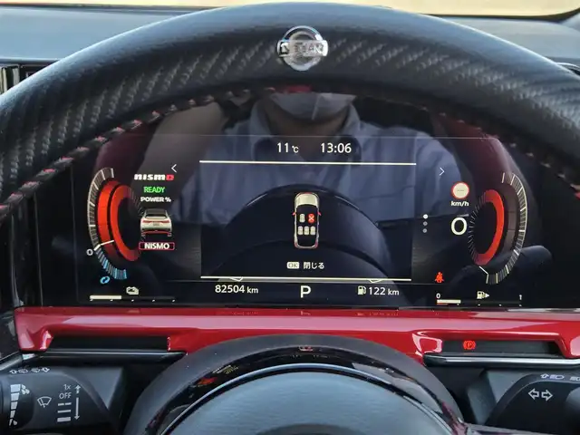 日産 オーラ ニスモ 鹿児島県 2023(令5)年 8.3万km スーパーブラック プロパイロット　/デジタルインナーミラー　/アラウンドビューモニター　/ＮＩＳＳＡＮコネクトナビ　/ＮＩＳＭＯ純正アルミホイール（１７インチ）　/ビルトインＥＴＣ２．０　/ＮＩＳＭＯ専用ハーフレザーシート/前後コーナーセンサー/Bluetoothオーディオ/フルセグテレビ/横滑り防止装置/レーンキープアシスト/プッシュスタート/スマートキー