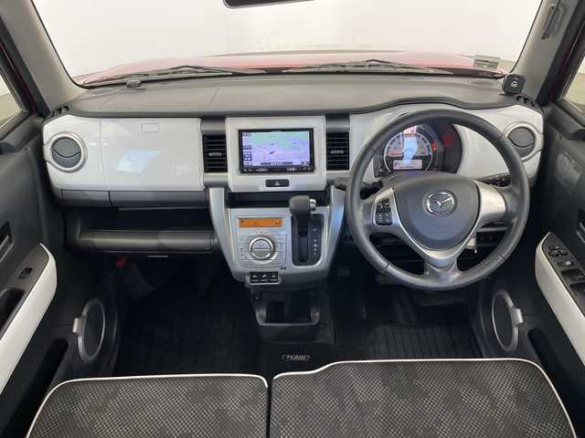 マツダ フレア クロスオーバー XS 栃木県 2018(平30)年 5万km フェニックスレッドパール/ブラック 社外ナビ/　（CD/DVD/フルセグTV）/バックカメラ/スズキセーフティサポート/・デュアルカメラブレーキサポート/・誤発進抑制機能/・車線逸脱抑制機能/・車線逸脱警報機能/ビルトインETC/前方ドライブレコーダー/前席シートヒーター/アイドリングストップ/前後コーナーセンサー/プッシュスタート/スマートキー×2/フロントフォグ/AW付きスタッドレス車載