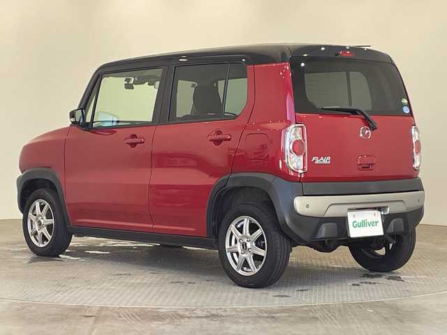 マツダ フレア クロスオーバー XS 栃木県 2018(平30)年 5万km フェニックスレッドパール/ブラック 社外ナビ/　（CD/DVD/フルセグTV）/バックカメラ/スズキセーフティサポート/・デュアルカメラブレーキサポート/・誤発進抑制機能/・車線逸脱抑制機能/・車線逸脱警報機能/ビルトインETC/前方ドライブレコーダー/前席シートヒーター/アイドリングストップ/前後コーナーセンサー/プッシュスタート/スマートキー×2/フロントフォグ/AW付きスタッドレス車載