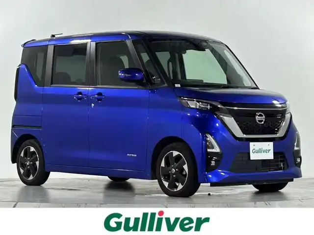 日産 ルークス HWS X プロパイロットED 佐賀県 2022(令4)年 5.3万km アトランティックブルー 純正7インチナビ/CD/フルセグTV/Bluetooth/両側パワースライドドア/全方位カメラ/プロパイロット/エマージェンシーブレーキ/車線逸脱防止/先行者発進告知/標識表示機能/ハンズフリースライドドア/電子パーキング/ブレーキホールド/純正フロアマット/ビルトインETC/スマートキー/スペアキー