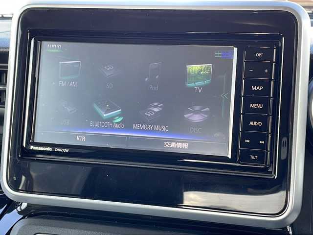 スズキ スペーシア カスタム HYBRID XS 青森県 2018(平30)年 8万km ブルーイッシュブラックパール3 4WD/ワンオーナー/純正SDナビ・フルセグTV/CD・DVD・Bluetooth・SD/全方位モニター/両側パワースライドドア/合皮コンビシート/前席シートヒーター/ヘッドアップディスプレイ/セーフティサポート/デュアルセンサーブレーキサポート/車線逸脱警報機能/誤発進抑制機能/ハイビームアシスト/リアパーキングセンサー/前方ドライブレコーダー/ビルトインETC/シートバックテーブル/後席サンシェード/スリムサーキュレーター/LEDヘッドライト/LEDフォグランプ/純正15インチアルミホイール