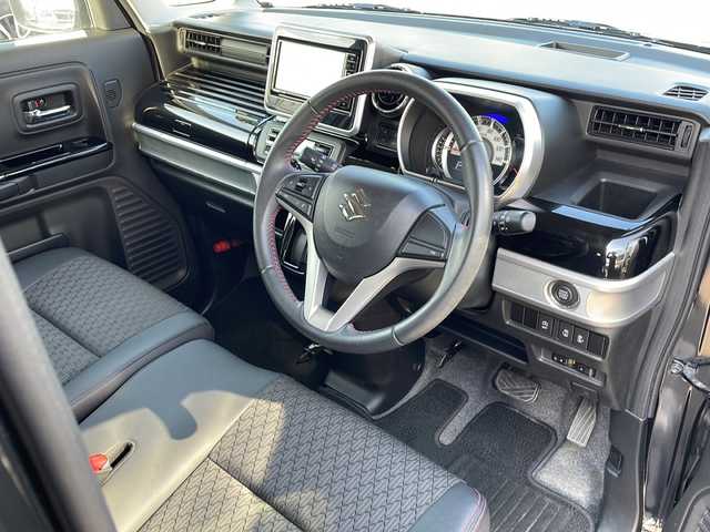 スズキ スペーシア カスタム HYBRID XS 青森県 2018(平30)年 8万km ブルーイッシュブラックパール3 4WD/ワンオーナー/純正SDナビ・フルセグTV/CD・DVD・Bluetooth・SD/全方位モニター/両側パワースライドドア/合皮コンビシート/前席シートヒーター/ヘッドアップディスプレイ/セーフティサポート/デュアルセンサーブレーキサポート/車線逸脱警報機能/誤発進抑制機能/ハイビームアシスト/リアパーキングセンサー/前方ドライブレコーダー/ビルトインETC/シートバックテーブル/後席サンシェード/スリムサーキュレーター/LEDヘッドライト/LEDフォグランプ/純正15インチアルミホイール