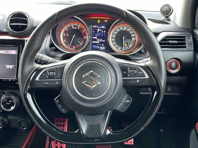 スズキ スイフト スポーツ セーフティPKG 栃木県 2019(平31)年 9.3万km バーニングレッドPM 純正SDナビ/・CN-RZ846/・Bluetooth CD DVD/・TV　フルセグ/・アラウンドビューモニター/追従式クルーズコントロール/ドライブレコーダー/ETC/プッシュスタート/スマートスペアキー/衝突被害軽減システム/レーンキープアシスト/LEDヘッドライト