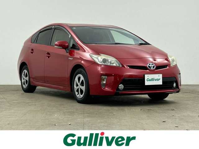 トヨタ プリウス S 千葉県 2012(平24)年 6.7万km レッドマイカメタリック 禁煙車/純正8インチナビ/・NHZN-X62G/・CD/DVD/BT/フルセグ/バックカメラ/HIDヘッドライト/オートライト/フォグライト/ビルトインETC/純正15インチアルミホイール/ステアリングスイッチ/スマートキー/サイド＆カーテンエアバッグ/横滑り防止装置/純正フロアマット/純正ドアバイザー
