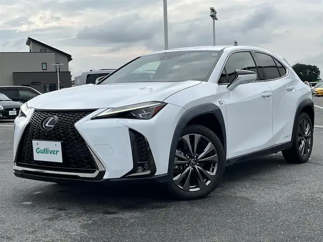 レクサス ＵＸ 250h Fスポーツ 奈良県 2019(令1)年 2.5万km ホワイトノーヴァガラスフレーク レクサスセーフティシステム/純正12.3型ナビ(フルセグTV/CD/DVD/AM・FM/BT)/アラウンドビューモニター/ビルトインETC2.0/社外前後ドラレコ/パドルシフト/パワーバックドア/パワーシート(D/N席)/シートヒーター(D/N席)/エアーシート(D/N席)/ステアリングヒーター/置くだけ充電/アダプティブクルーズコントロール/レーンキープアシスト/ブラインドスポットモニター/クリアランスソナー/電子パーキング/LEDオートライト/LEDフォグ/オートアラーム/純正18インチアルミホイール/純正フロアマット/スペアキー(カードキー)/保証書/取扱説明書