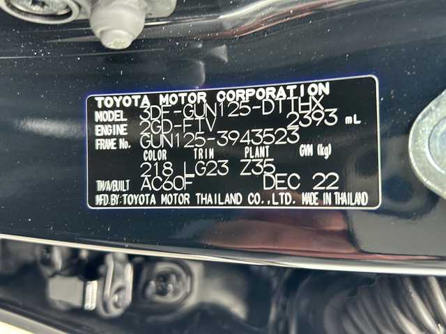 トヨタ ハイラックス Z GRスポーツ 山形県 2023(令5)年 2.2万km アティチュードブラックマイカ 禁煙車/純正8インチナビ/（Bluetooth/AM/FMUSB)/全方位カメラ/プリクラッシュセーフティ/前後コーナーセンサー/追従クルーズコントロール/レーンキープアシスト/前後ドライブレコーダー/ETC/D席パワーシート/ハーフレザーシート/ステアリングスイッチ/パドルシフト/アイドリングストップ/LEDヘッドライト/オートライト/純正フロアマット/RAYS17インチアルミホイール