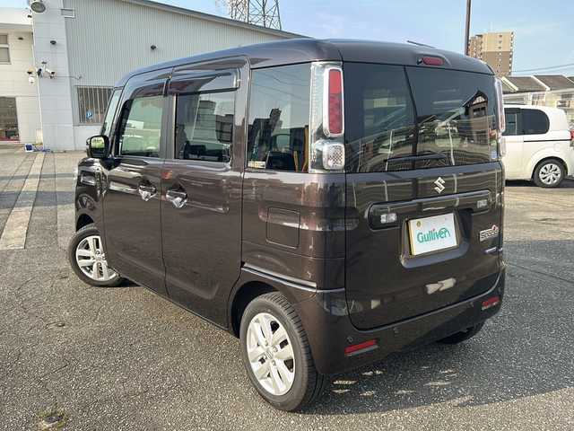 スズキ スペーシア HYBRID X 富山県 2020(令2)年 5.3万km アーバンブラウンパールメタリック スマートキー/両側パワースライドドア/衝突安全ブレーキ/Bluetooth/純正14インチAW/シートヒーター（D席）/LEDヘッドライト/純正フロアマット/純正ドアバイザー/横滑り防止装置/アイドリングストップ/電動格納ウィンカーミラー/ETC2.0/保証書/取扱説明書/スペアキー/点検整備記録簿
