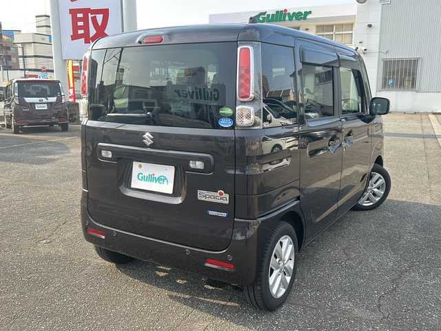 スズキ スペーシア HYBRID X 富山県 2020(令2)年 5.3万km アーバンブラウンパールメタリック スマートキー/両側パワースライドドア/衝突安全ブレーキ/Bluetooth/純正14インチAW/シートヒーター（D席）/LEDヘッドライト/純正フロアマット/純正ドアバイザー/横滑り防止装置/アイドリングストップ/電動格納ウィンカーミラー/ETC2.0/保証書/取扱説明書/スペアキー/点検整備記録簿