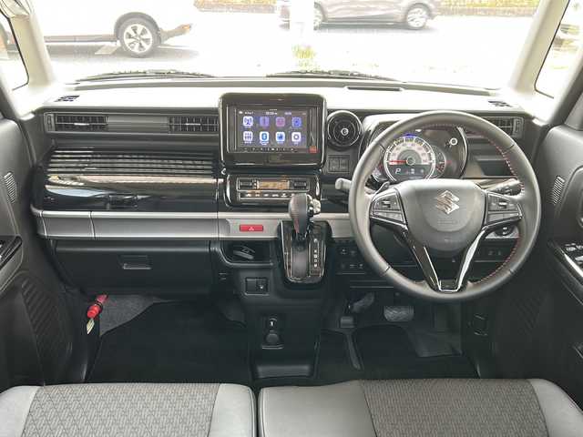 スズキ スペーシア カスタム HYBRID XS ターボ 兵庫県 2020(令2)年 4.7万km ピュアホワイトP ターボ車/セーフティサポート（予防安全技術）/デュアルセンサーブレーキサポート/車線逸脱警報/先行車発信お知らせ/後退時ブレーキサポート/リアパーキングセンサー/誤発信抑制/ふらつき警報/ハイビームアシスト/後方誤発進抑制/ディスプレイオーディオ/Bluetooth/USB/AUX/AppleCarPlay/全方位カメラ/ヘッドアップディスプレイ/両側パワースライドドア/前後ドライブレコーダー/パドルシフト/LEDヘッドランプ/オートライト/社外LEDフォグランプ（純正積込）/社外ワインカーミラーレンズ（純正積込）/SRSエアバック（運転席/助手席/サイド/カーテン）/オートエアコン/エコクール/リアヒーターダクト/スリムサーキュレーター/運転席シートヒーター/合皮ハーフレザーシート/パーソナルテーブル（後席左右）/保証書/取説/スペアキー
