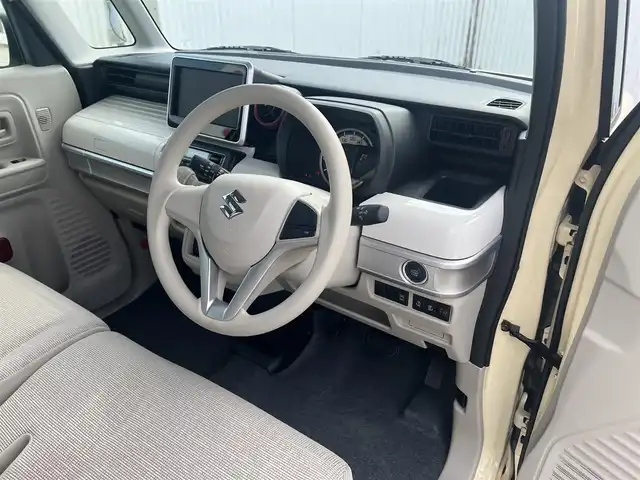 スズキ スペーシア HYBRID X 広島県 2023(令5)年 0.7万km シフォンアイボリーメタリック ○走行距離：6420km（検査時）/ワンオーナー/スズキ セーフティサポート/デュアルカメラブレーキサポート/車線逸脱警報/先行車発進お知らせ機能/誤発進抑制機能/両側パワースライドドア/ハイビームアシスト/スマートキー/保証書あり/取扱説明書あり