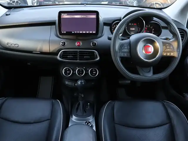 フィアット ５００Ｘ 長野県 2018(平30)年 4.5万km 黒 ・4WD /・80台限定車 /・ACC /・黒革シート /・純正18AW /・社外ナビ(FM/AM/CD/DVD/USB/BT) /・バックモニター シートヒーター /・パワーシート /・パドルシフト /・ETC /・アダクティブクルーズコントロール /・社外マフラー