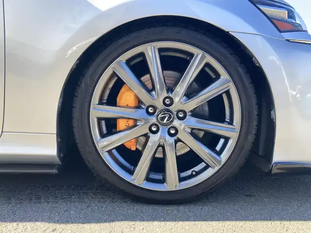 レクサス ＧＳ 250 Fスポーツ 静岡県 2012(平24)年 8.2万km ソニックシルバー 純正HDDナビ/　AM FM CD DVD Bluetooth USB AUX/フルセグTV/ビルトインETC/バックモニター/ドライブレコーダー/パワーシート(前席)/シートヒーター/シートベンチレーション/パワートランクリッド/前後方クリアランスソナー/クルーズコントロール/純正19インチアルミホイール/TOM’Sマフラー/レクサスオレンジキャリパー/車高調/三眼LEDオートヘッドランプ/マークレビンソンサウンド/ブラックレザーシート/フルエアロ