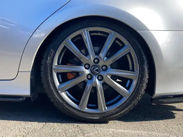 レクサス ＧＳ 250 Fスポーツ 静岡県 2012(平24)年 8.2万km ソニックシルバー 純正HDDナビ/　AM FM CD DVD Bluetooth USB AUX/フルセグTV/ビルトインETC/バックモニター/ドライブレコーダー/パワーシート(前席)/シートヒーター/シートベンチレーション/パワートランクリッド/前後方クリアランスソナー/クルーズコントロール/純正19インチアルミホイール/TOM’Sマフラー/レクサスオレンジキャリパー/車高調/三眼LEDオートヘッドランプ/マークレビンソンサウンド/ブラックレザーシート/フルエアロ