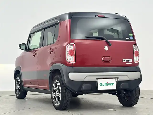 スズキ ハスラー X ターボ 愛知県 2014(平26)年 4.5万km フェニックスレッドパール/ブルーイッシュブラックパール スズキ純正メーカーオプションナビ/　　・CD/DVD/BT/フルセグ/バックカメラ/アイドリングストップ/ベンチシート/シートヒーター（運転席）/フルフラットシート/衝突軽減システム/横滑り防止機能/IC付ターボ/オートライト/純正15インチアルミホイール/スマートキー/スペアキー