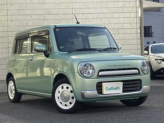 スズキ ラパン ショコラ G 大分県 2014(平26)年 7.7万km フォレストアクアメタリック 社外ナビ/【CD/DVD/フルセグTV/BT】/合皮シート/キセノンヘッドライト/オートライト/電動格納式ミラー/アイドリングストップ/革巻きステアリング/プッシュスタート/ETC/純正フロアマット/ドアバイザー/車両取扱説明書