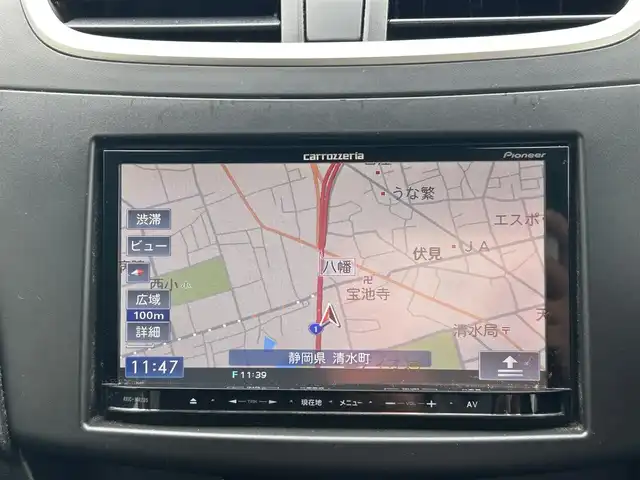 スズキ スイフト スポーツ 静岡県 2012(平24)年 4.9万km スノーホワイトパール ユーザー買取車両/純正SDナビ（AVC-MRZ05）/【CD/地デジTV】/純正LEDヘッドライト/純正17インチAW/クルーズコントロール/プッシュスタートボタン/MTモード付AT/パドルシフト/ETC/スマートキー/スペアキー×1/取扱説明書