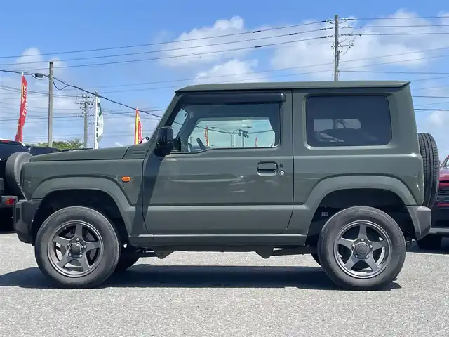 スズキ ジムニー XL 道央・札幌 2018(平30)年 6.9万km ジャングルグリーン パートタイム4WD/5速MT/社外オーディオ/FM/AM/CD/iPod/横滑り防止システム/前席シートヒーター/純正フロアマット/スマートキー/プッシュスタート/スペアキー1本/冬タイヤ積込み/175/80R16　2024年式 山7mm