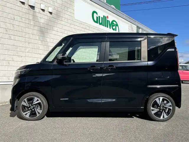 日産 ルークス HWS Gターボ プロパイロットED 山形県 2021(令3)年 6.2万km ブラック 禁煙車/ターボ/4WD/純正SDナビ/・TV/AM/FM/DVD/Bluetooth/プロパイロット/アイドリングストップ/クリアランスソナー/エマージェンシーブレーキ/ふらつき警報/先行車発進お知らせ/車線逸脱警報/横滑り防止装置/盗難防止装置/LEDヘッドライト/オートライト/両側パワースライドドア/全周囲カメラ/シートヒーター/ドライブレコーダー/純正フロアマット/純正ドアバイザー/ETC/保証書/取扱説明書バックカメラ