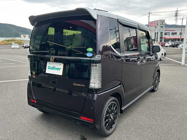 ホンダ Ｎ ＢＯＸ カスタム G ターボ Lパッケージ 鹿児島県 2016(平28)年 7.5万km プレミアムベルベットパープル・パール 純正ＳＤナビ/　　CD/DVD/BT/バックカメラ/両側パワースライドドア/クルコン/LEDヘッドライト/ハーフレザーシート/純正15インチAW/アイドリングストップ/スマートキー/純正ビルトインETC