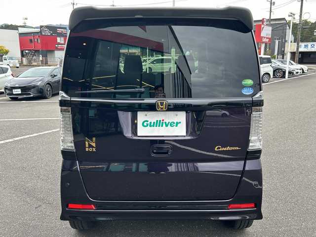 ホンダ Ｎ ＢＯＸ カスタム G ターボ Lパッケージ 鹿児島県 2016(平28)年 7.5万km プレミアムベルベットパープル・パール 純正ＳＤナビ/　　CD/DVD/BT/バックカメラ/両側パワースライドドア/クルコン/LEDヘッドライト/ハーフレザーシート/純正15インチAW/アイドリングストップ/スマートキー/純正ビルトインETC