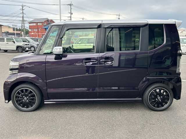 ホンダ Ｎ ＢＯＸ カスタム G ターボ Lパッケージ 鹿児島県 2016(平28)年 7.5万km プレミアムベルベットパープル・パール 純正ＳＤナビ/　　CD/DVD/BT/バックカメラ/両側パワースライドドア/クルコン/LEDヘッドライト/ハーフレザーシート/純正15インチAW/アイドリングストップ/スマートキー/純正ビルトインETC