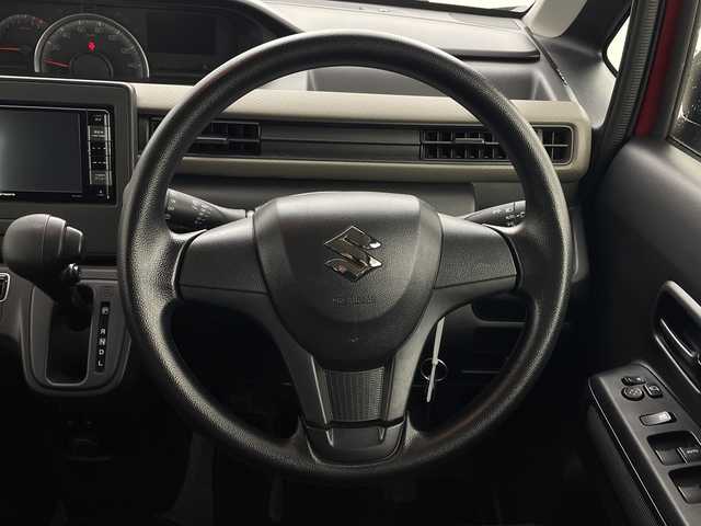 スズキ ワゴンＲ HYBRID FX 新潟県 2022(令4)年 2.1万km フェニックスレッドパール 4WD/スペアキー1本/メモリナビ　型式AVIC-RW303/CD/DVD/ワンセグ/シートヒーター　D席/N席/ハロゲン/バイザー/冬タイヤ4本セット