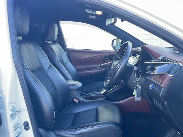 トヨタ ハリアー ハイブリッド プレミアム 福島県 2015(平27)年 11.1万km ホワイトパールクリスタルシャイン 4WD サンルーフ Blutooth バックカメラ 純正SDナビ フルセグTV ETC コーナーセンサー 車線逸脱警報 横滑り防止 純正LEDライト オートライト ドライブレコーダー前 純正モデリスタフルエアロ スペアキー　パワーバックドア